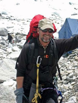 Doug Tumminello climbing Mt. Everest