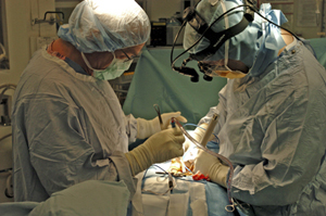 Dr. Jatana performing surgery